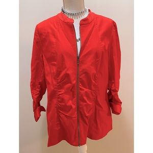 Women’s Zippered Tribal Blazer, Size 14